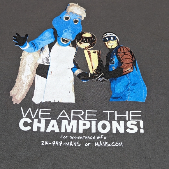 Dallas Mavericks 2011 Vintage Tee NBA Championship XL (with Mascots on back) - Picture 8 of 8
